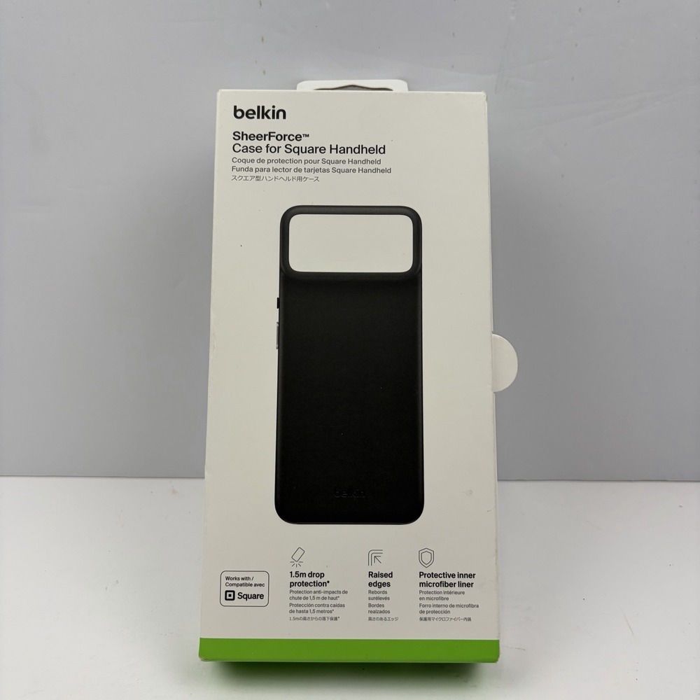 Belkin SheerForce Case Carbon Black MSA029JJBK for Square Handheld NEW Sealed